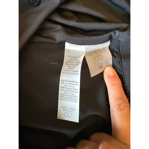 NWT Calia Open Back High Neck One Piece Swimsuit Women's 14 - Picture 5 of 7